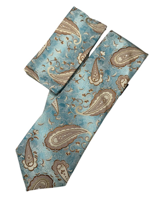 Silk Touch - Turquoise Blue Paisley