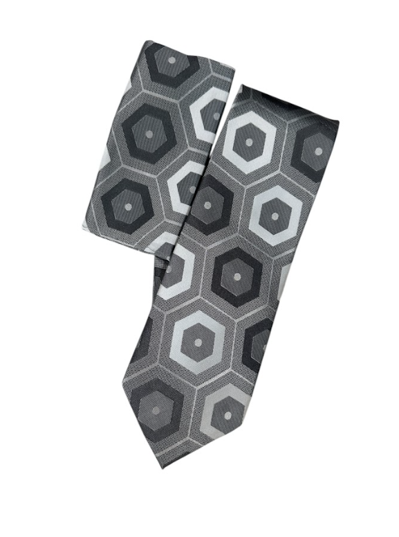 Silk Touch - Gray & White & Black Geo