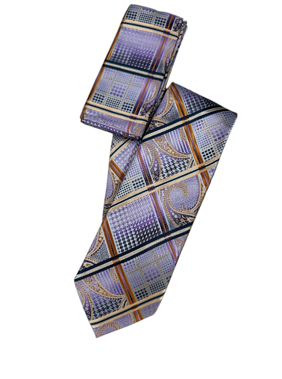 Silk Touch - Lavender Check Diamond Paisley