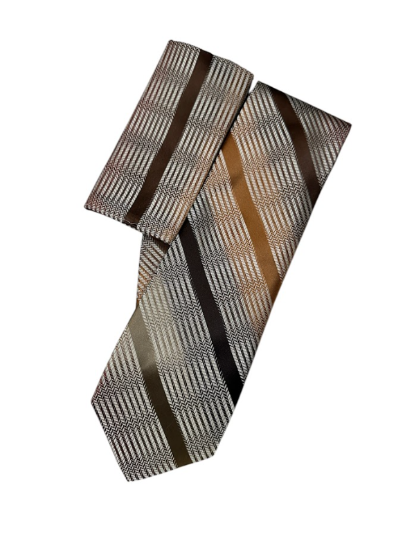 Silk Touch - Brown Woven Stripe