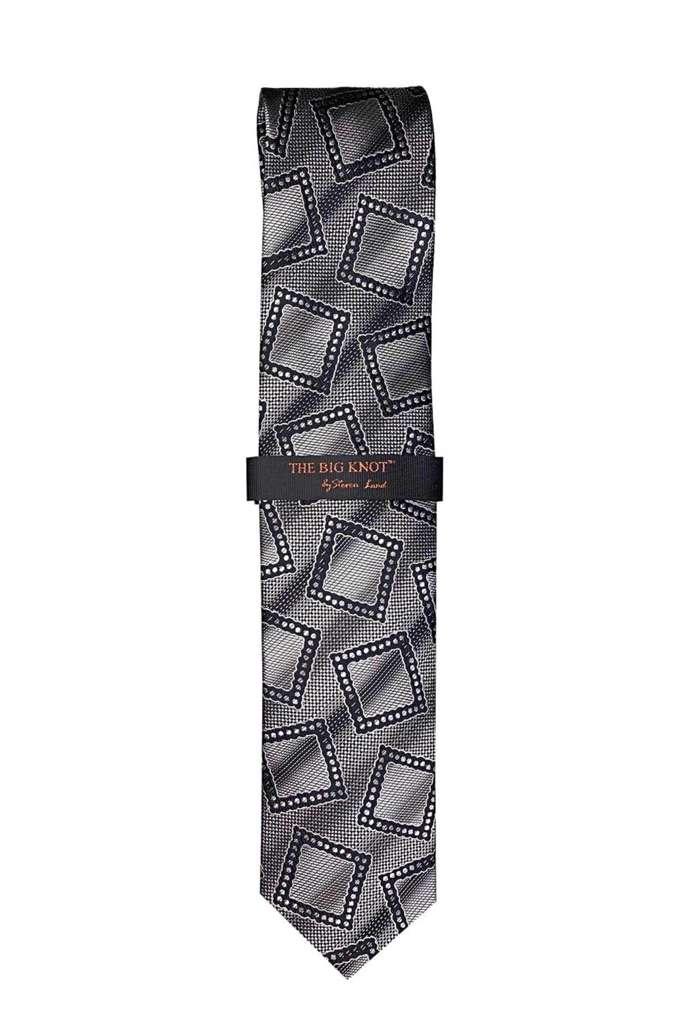 Steven Land Collection - "The Big Knot" - Black & White Mosaic Medallion
