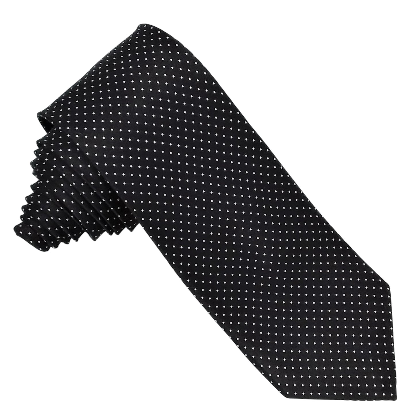 Designer Tie - Black Polka Dot