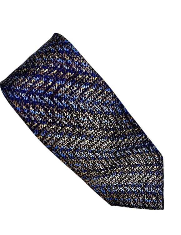 Brown & Blue Tie From New Textured Tie Collection 