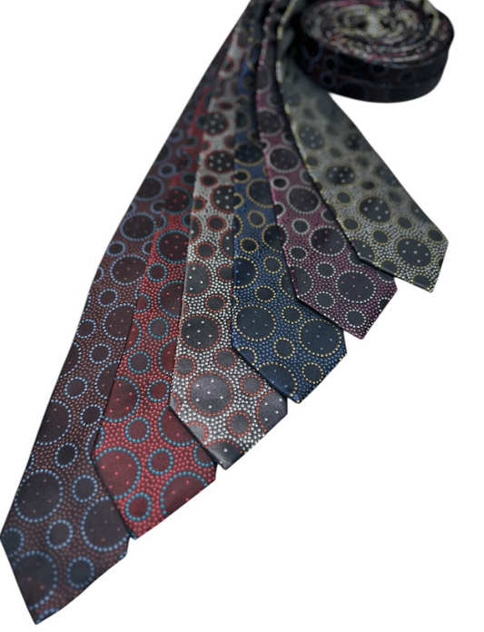 Designer Tie - Spiral Polka Dot
