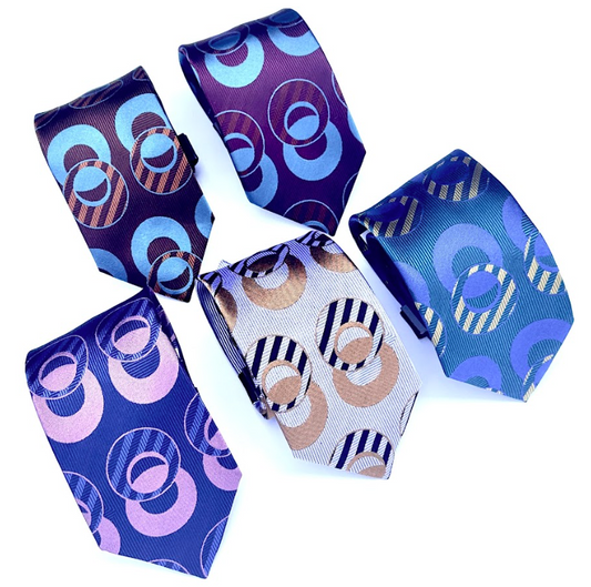 XL Designer Tie - Circle Pattern